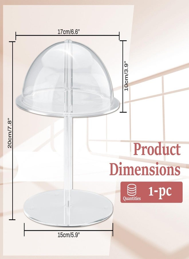 Yitexin Acrylic Clear Wig Stand for Hair Styling Display, Non-Slip Hat Rack Holder Organizer, Mannequin Head for Wigs Baseball Caps Cowboy Women (Transparent) - Image 2